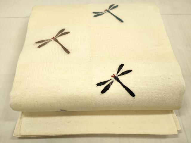 平和屋着物＊夏物 太鼓柄袋帯 蜻蛉 正絹 逸品 DAAX0502cm