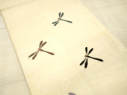 平和屋着物＊夏物 太鼓柄袋帯 蜻蛉 正絹 逸品 DAAX0502cm