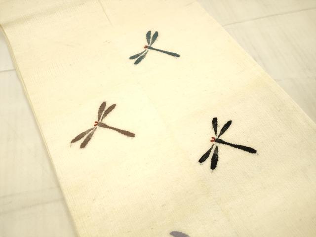 平和屋着物＊夏物 太鼓柄袋帯 蜻蛉 正絹 逸品 DAAX0502cm