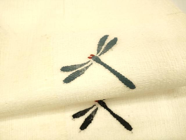 平和屋着物＊夏物 太鼓柄袋帯 蜻蛉 正絹 逸品 DAAX0502cm