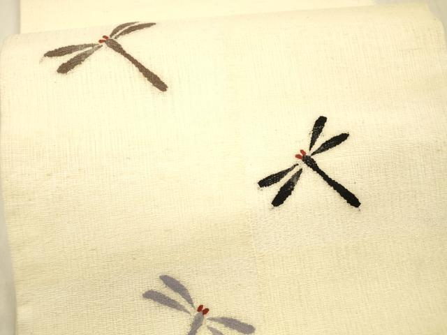 平和屋着物＊夏物 太鼓柄袋帯 蜻蛉 正絹 逸品 DAAX0502cm