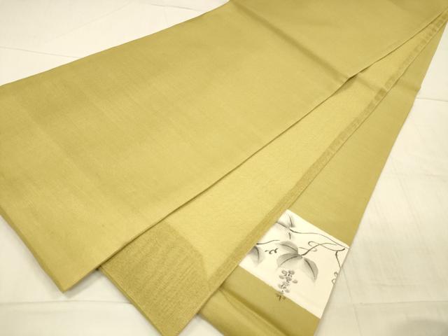 平和屋着物＊夏物 太鼓柄袋帯 手描き 葡萄蔦の葉文 金彩 正絹 逸品 DAAX0505cm