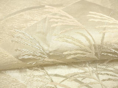 平和屋着物＊夏物　六通柄袋帯　草葉文　銀糸　正絹　逸品　DAAX0509cm