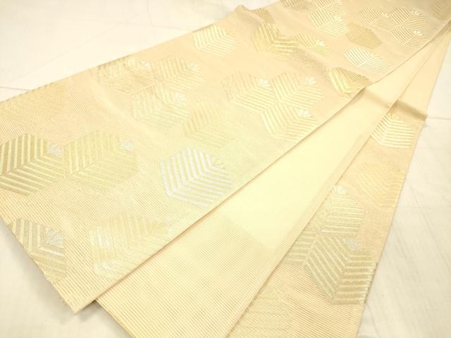 平和屋着物＊夏物　六通柄袋帯　玉すだれ　松葉文　金銀糸　正絹　逸品　DAAX0514cm