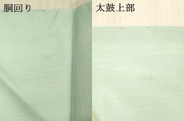 平和屋着物＊夏物 九寸名古屋帯 草花文 金銀糸 正絹 逸品 DAAX0518cm