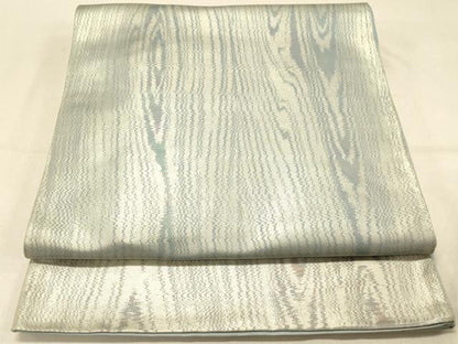 平和屋着物◎六通柄袋帯　杢目文様　引箔　正絹　逸品　DAAX0628jm