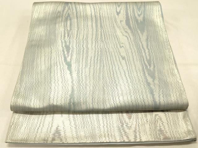平和屋着物◎六通柄袋帯　杢目文様　引箔　正絹　逸品　DAAX0628jm
