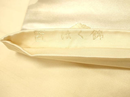 平和屋着物◎六通柄袋帯　はく錦　遠山風景文　金銀糸　引箔　正絹　逸品　DAAX0655jm