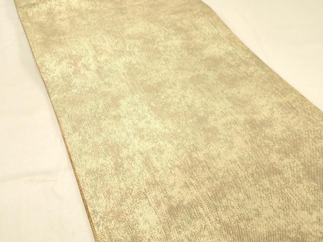 平和屋着物◎佐賀錦 両面 六通柄袋帯 鳳凰花丸文 金糸 正絹 逸品 DAAX0684jm