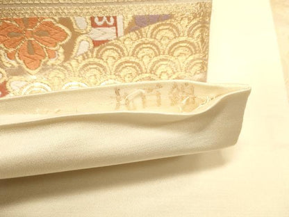 平和屋着物◎六通柄袋帯　唐織　九百錦　蜀江花文　金糸　正絹　逸品　DAAX0704jm
