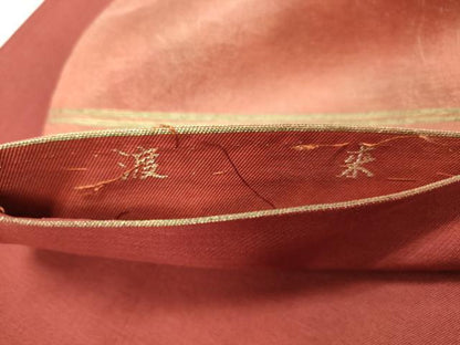 平和屋着物◎六通柄袋帯　渡来　更紗唐草　金糸　正絹　逸品　DAAX0718jm