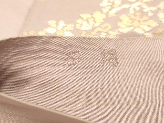 平和屋着物◎六通柄　本袋帯　飾花文　上品錦　金銀糸　正絹　逸品　DAAX0736jm