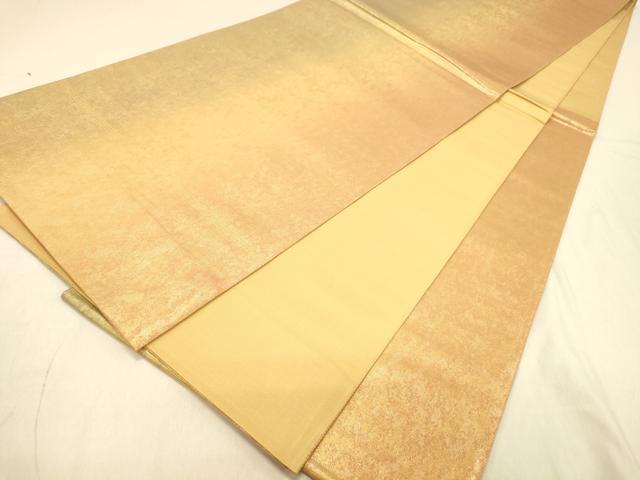 平和屋着物◎六通柄袋帯　霞文　引箔　正絹　逸品　DAAX0757jm