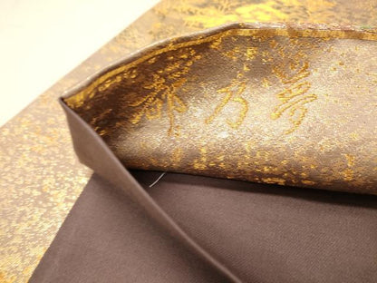 平和屋着物◎六通柄袋帯　都乃夢　風景文　金糸　正絹　逸品　DAAX0770jm