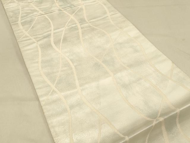 平和屋着物◎六通柄袋帯　立涌霞文　引箔　正絹　逸品　DAAX0785jm