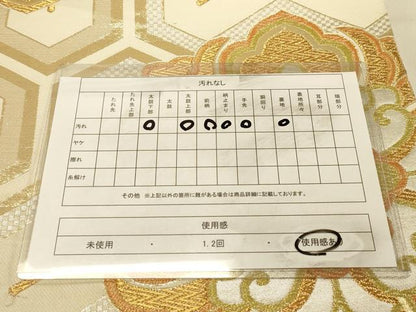 平和屋着物◎六通柄袋帯　正倉院花文　金銀糸　正絹　逸品　DAAX0798jm