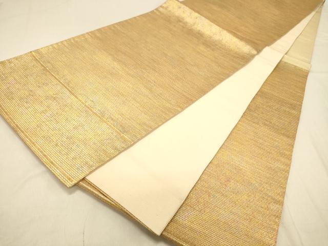 平和屋着物◎六通柄袋帯　霞文　金糸　引箔　正絹　逸品　DAAX0824jm