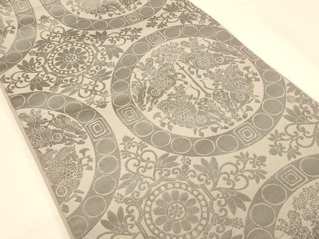 平和屋着物◎六通柄 本袋帯 狩猟文 正絹 逸品 DAAX0877jm