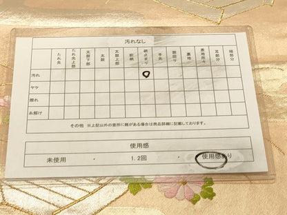 平和屋着物◎六通柄袋帯 唐織 渡舟花文 金銀糸 正絹 逸品 DAAX0878jm