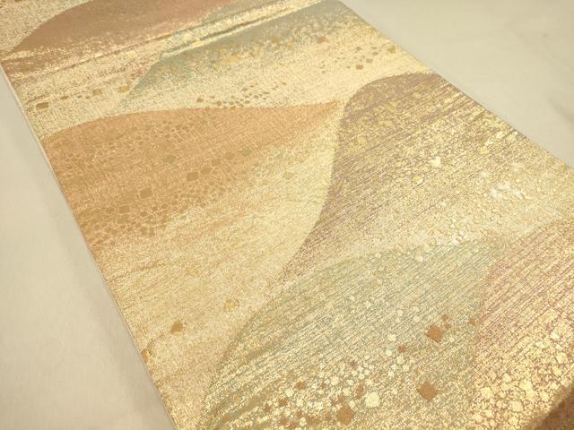 平和屋着物◎六通柄袋帯 重山箔散らし文 金糸 正絹 逸品 DAAX0893jm
