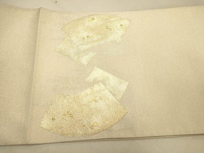 平和屋着物◎綴れ 太鼓柄袋帯 地紙箔散らし文 金糸 正絹 逸品 DAAX0895jm