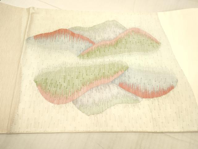 平和屋着物◎太鼓柄袋帯 すくい織 重山文 正絹 逸品 DAAX0935jm