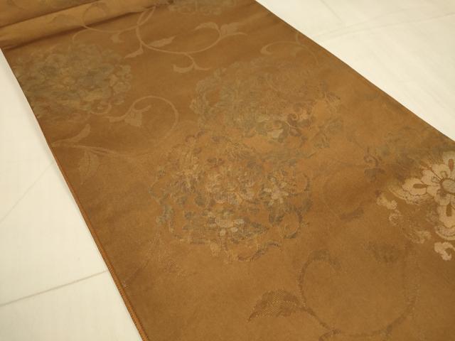 平和屋着物◎六通柄袋帯 正倉院花唐草 引箔 正絹 逸品 DAAX0939jm