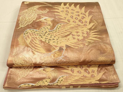 平和屋着物◎六通柄袋帯 鳳凰唐草文 金銀糸 引箔 正絹 逸品 DAAX0953jm