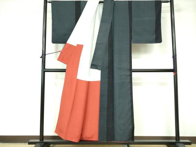 平和屋着物■上質な紬 間道 正絹 逸品 DAAX1004op