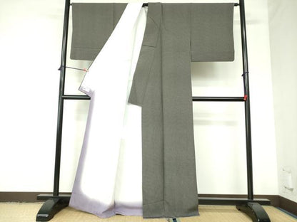 平和屋着物●江戸小紋 花菱文 黒地 やまと誂製 正絹 逸品 DAAX1247op