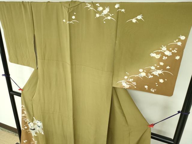 平和屋着物●訪問着　友禅　作家物　童子遊び　芝花文　暈し染め　正絹　逸品　DAAX1251op