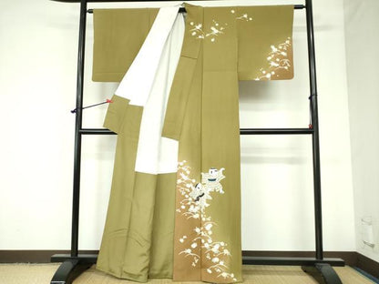平和屋着物●訪問着　友禅　作家物　童子遊び　芝花文　暈し染め　正絹　逸品　DAAX1251op