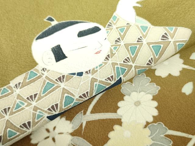 平和屋着物●訪問着　友禅　作家物　童子遊び　芝花文　暈し染め　正絹　逸品　DAAX1251op