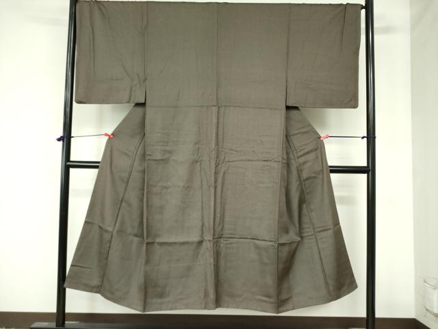平和屋着物●男性　紬　アンサンブル　長羽織　120亀甲　総詰め　正絹　逸品　DAAX1275op