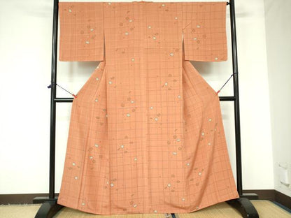 平和屋着物●上質な小紋　舞花　金彩　正絹　逸品　DAAX1373op