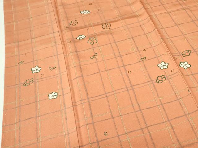 平和屋着物●上質な小紋　舞花　金彩　正絹　逸品　DAAX1373op