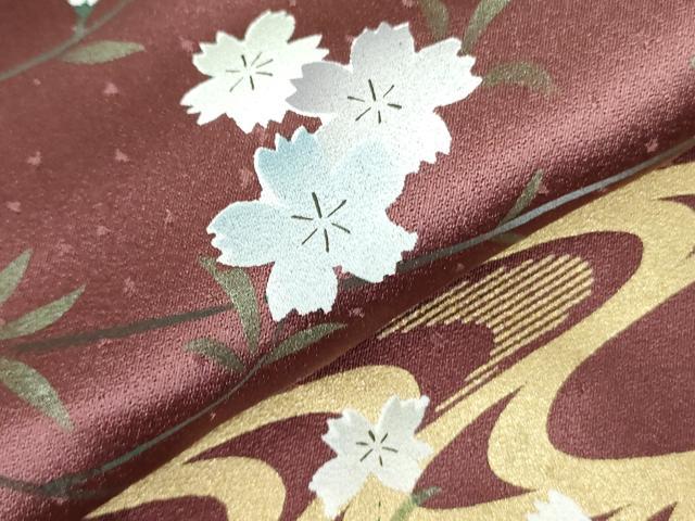平和屋着物●訪問着 枝垂れ桜 流水文 金彩 正絹 逸品 DAAX1403op
