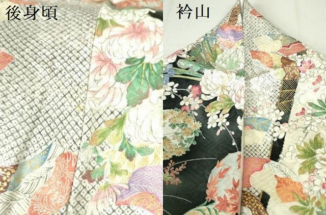 平和屋着物●創業460年・千總 小紋 地紙花文 金彩 正絹 逸品 DAAX1412op