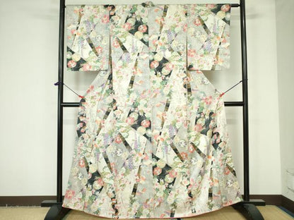 平和屋着物●創業460年・千總 小紋 地紙花文 金彩 正絹 逸品 DAAX1412op