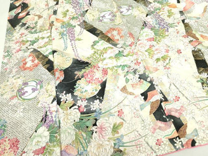 平和屋着物●創業460年・千總 小紋 地紙花文 金彩 正絹 逸品 DAAX1412op