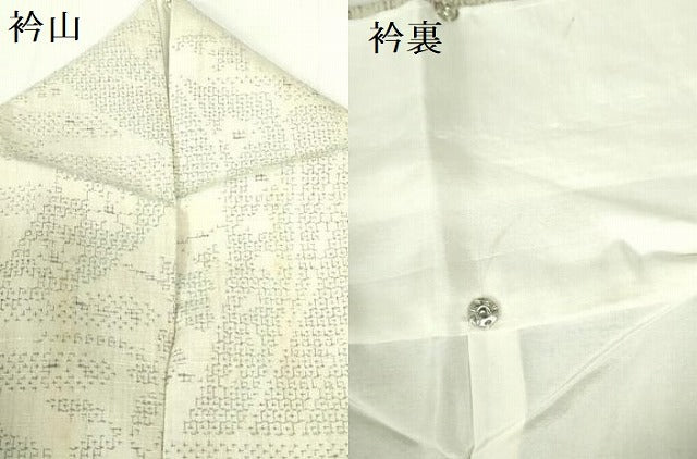 平和屋着物●結城紬　80亀甲　草花文　正絹　逸品　DAAX1414op