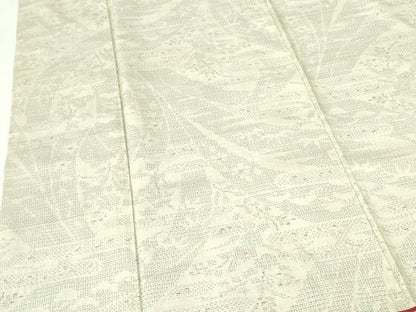 平和屋着物●結城紬　80亀甲　草花文　正絹　逸品　DAAX1414op