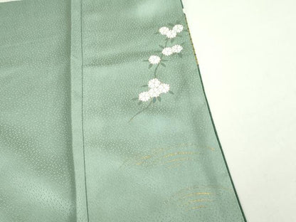平和屋着物●訪問着 人物舞桜文 暈し染め 金彩 正絹 逸品 DAAX1480op