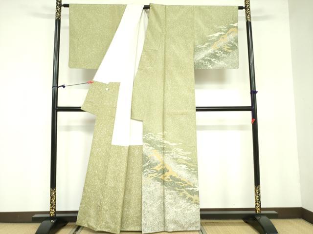 平和屋着物●本場染大島紬　訪問着　霞文　暈し染め　正絹　逸品　DAAX1482op