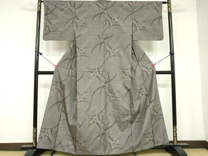 平和屋着物●本場大島紬 9マルキ 草花文 正絹 逸品 DAAX1493op