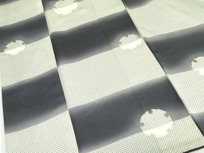 平和屋着物●訪問着　駒刺繍　雪輪鹿の子文　暈し染め　金彩　正絹　逸品　DAAX1502op