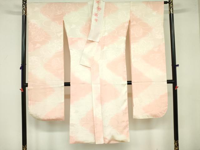 平和屋着物●名門　藤娘きぬたや・総絞り　振袖・長襦袢(広衿刺繍・袷)セット　枝梅文　正絹　逸品　DAAX1523op