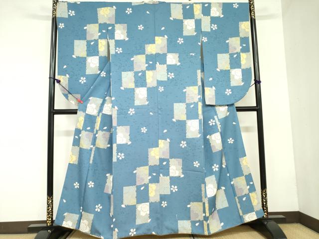 平和屋着物●小振袖 二尺袖 舞桜文 洗える着物 DAAX1542op