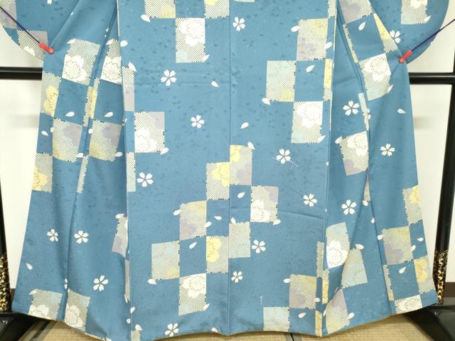 平和屋着物●小振袖 二尺袖 舞桜文 洗える着物 DAAX1542op
