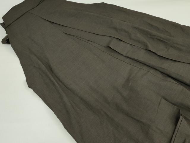 平和屋着物●男性　行灯袴　赤墨色　正絹　逸品　DAAX1555op